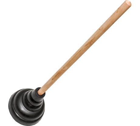 Вантуз для удаления засоров КРОКОЧИСТ чаша 14,6 см., деревянная ручка 53 см Классик 51240-1