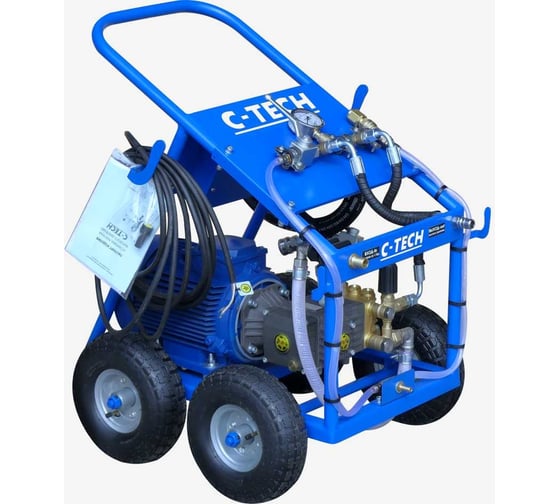 Опрессовочная установка высокого давления C-TECH DN2014 (200 бар, до 800 л/ч, 4 кВт, 380 В) мобильная NP2014ET3E4BP2P1 DN2014ET3E4BP2P1 1