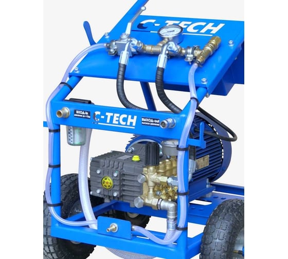 Опрессовочная установка высокого давления C-TECH DN2014 (200 бар, до 800 л/ч, 4 кВт, 380 В) мобильная NP2014ET3E4BP2P1 DN2014ET3E4BP2P1