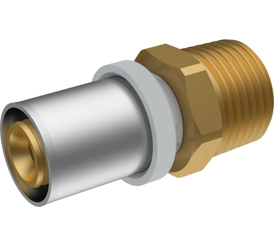 Штуцер RIIFO Omni с наружной резьбой, пресс, латунь, 20-1/2"НР (уп 10 шт) 1100046435 1