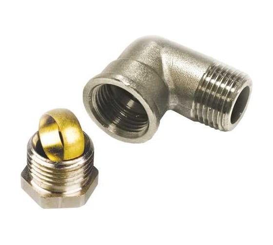 Угольник BYR PEX 1/2" Н.Р. с цангой для медной трубки (комплект) 4052 1