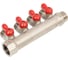 Коллектор с отсекающими кранами (плоскость) PRO AQUA 3/4, 4 х 1/2 V100.04-m20-f20 2