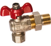Шаровой полнопроходной угловой кран со сгоном PRO AQUA Н-В 1/2 EWB69-m15-f15x