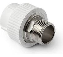 Комбинированная муфта под ключ PRO AQUA PP-R НР белая 90-3 PA23528