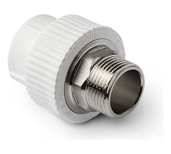 Комбинированная муфта под ключ PRO AQUA PP-R НР белая 90-3 PA23528 1