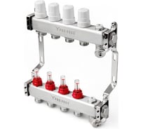 Коллекторный блок с расходомерами PRO AQUA 2 выхода, 180 мм, 1 x 3/4 V500MB.02b