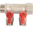 Коллектор с отсекающими кранами (плоскость) PRO AQUA 3/4, 2 х 1/2 V100.02-m20-f20 3