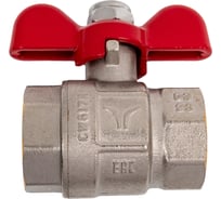 Шаровой полнопроходной кран PRO AQUA ручка-бабочка В-В 1 FWB63-f25-f25x