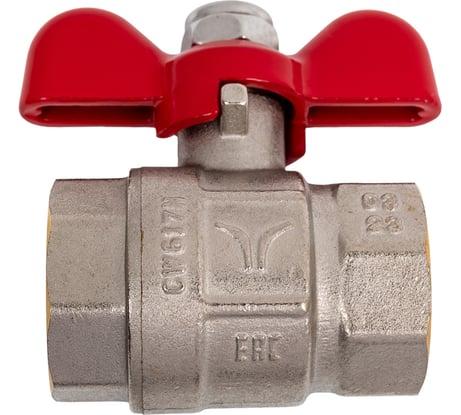 Шаровой полнопроходной кран PRO AQUA ручка-бабочка В-В 1 FWB63-f25-f25x