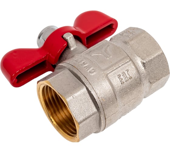 Шаровой полнопроходной кран PRO AQUA ручка-бабочка В-В 1 FWB63-f25-f25x