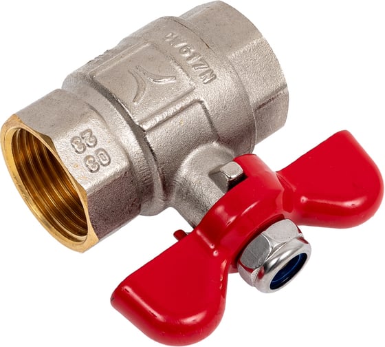Шаровой полнопроходной кран PRO AQUA ручка-бабочка В-В 1 FWB63-f25-f25x