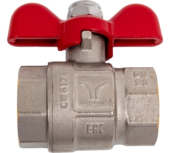 Шаровой полнопроходной кран PRO AQUA ручка-бабочка В-В 1 FWB63-f25-f25x