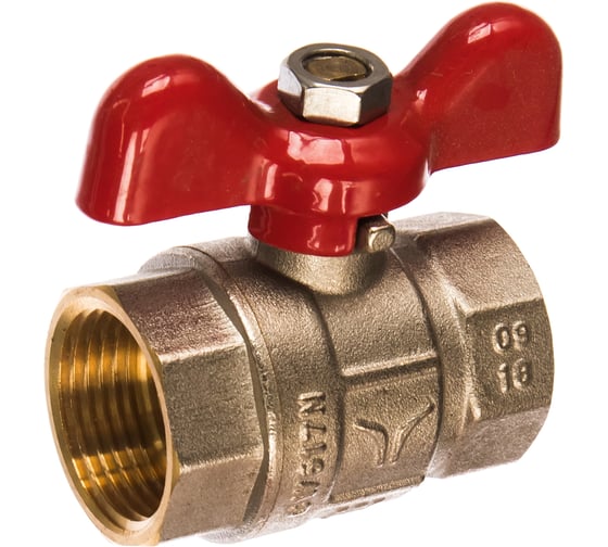 Шаровой полнопроходной кран PRO AQUA ручка-бабочка В-В 1 FWB63-f25-f25x