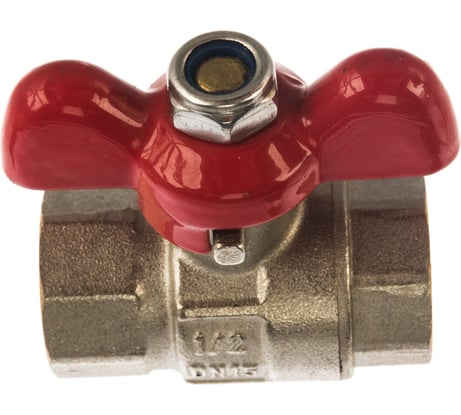 Шаровой полнопроходной кран PRO AQUA ручка-бабочка, В-В 1/2 FWB63-f15-f15x