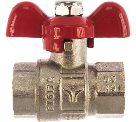 Шаровой полнопроходной кран PRO AQUA ручка-бабочка, В-В 1/2 FWB63-f15-f15x