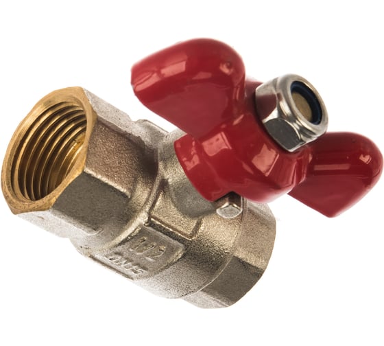 Шаровой полнопроходной кран PRO AQUA ручка-бабочка, В-В 1/2 FWB63-f15-f15x