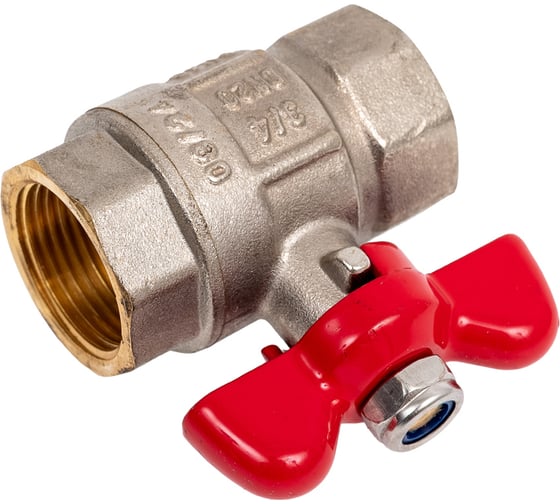 Шаровой полнопроходной кран PRO AQUA ручка-бабочка В-В 3/4 FWB63-f20-f20x