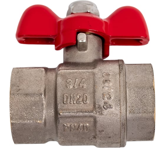 Шаровой полнопроходной кран PRO AQUA ручка-бабочка В-В 3/4 FWB63-f20-f20x
