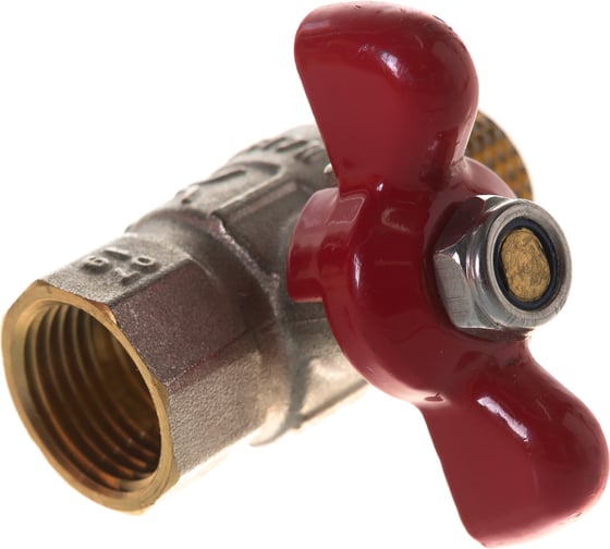Шаровой полнопроходной кран PRO AQUA ручка-бабочка Н-В 1/2 FWB61-m15-f15x