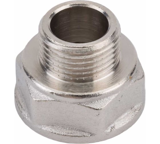 Латунный переход PRO AQUA Н/В резьбовой 3/8 x 1/2 08-M10-F15x