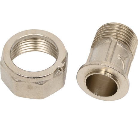 Штуцер с накидной гайкой, с ушком для пломбы PRO AQUA 1/2x3/4 18-m15x