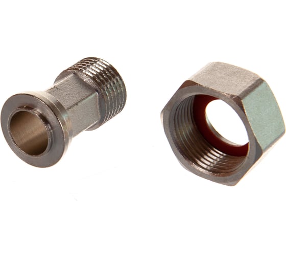Штуцер с накидной гайкой, с ушком для пломбы PRO AQUA 1/2x3/4 18-m15x 1