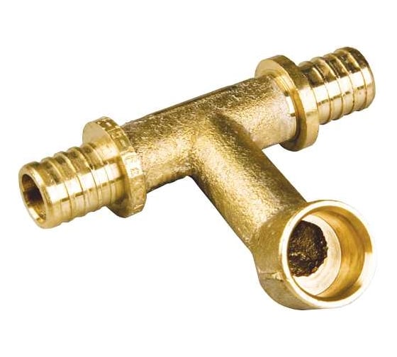Угловой тройник BYR PEX медь (пайка)-пресс 25 (3.5) x 15x25 (3.5) 6564