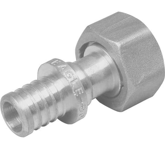 Пресс соединитель BYR PEX прямой с накидной гайкой М22x16 (2.2), хром 5291
