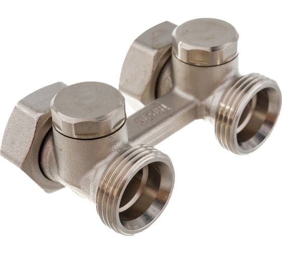 Прямой H-образный вентиль ELSEN 3/4", 3/4", Н ЕК-НГ ЕК, никелированный EVR05.3411