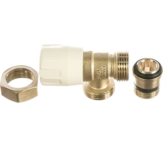 Ручной угловой вентиль ELSEN 3/4", 1/2", Н ЕК-Н, никелированный EVR01.3412