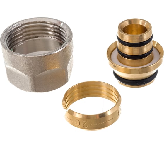 Резьбозажимное соединение ELSEN НГ ЕК, 3/4", 20 x 2,8, латунь, для PEX труб EFB01.2028EK 1