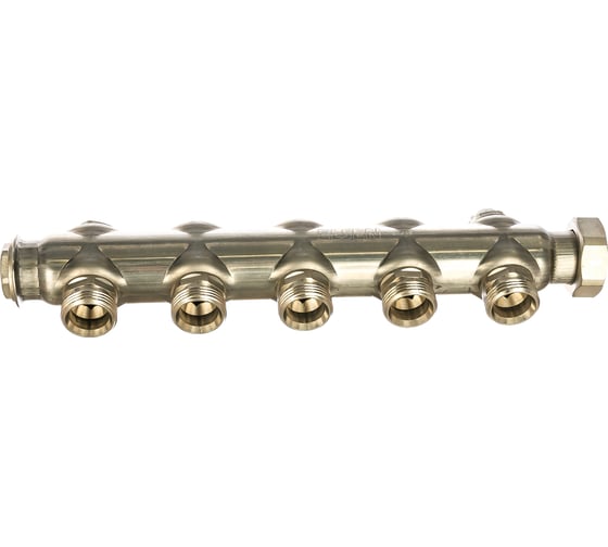 Коллекторная группа ELSEN 1", 5 контуров, размер отвода-3/4", нержавеющая сталь EMi01.05