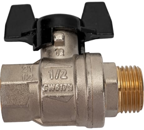 Шаровой кран ELSEN Strong T, 1/2", НВ, ручка-бабочка EV12.2201