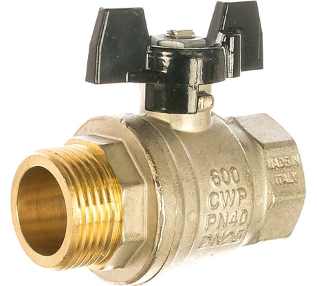 Шаровой кран ELSEN Strong T, 1", НВ, ручка-бабочка EV10.2201