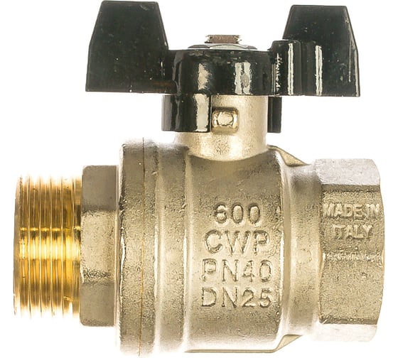 Шаровой кран ELSEN Strong T, 1", НВ, ручка-бабочка EV10.2201