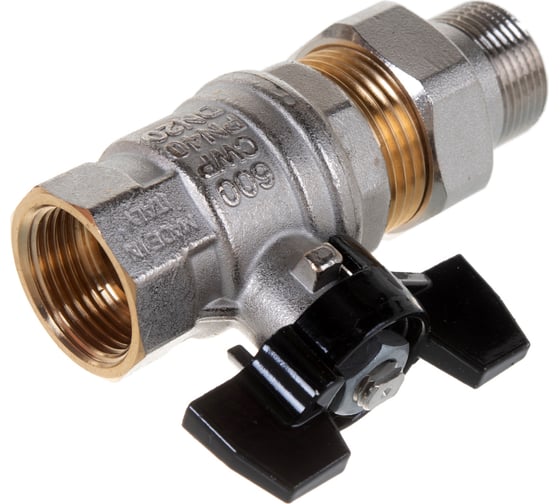 Шаровой кран ELSEN Strong T, 3/4", НВ, ручка-бабочка, с накидной гайкой EV34.3201