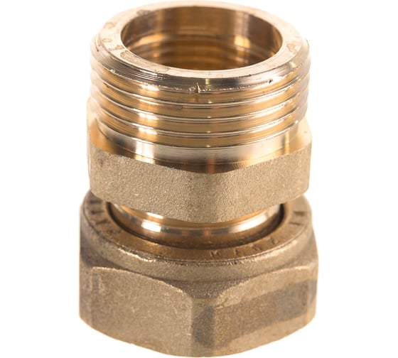 Сгон американка ELSEN прямой, НВ, 3/4", 3/4", латунь, с плоским уплотнением EBF26.34