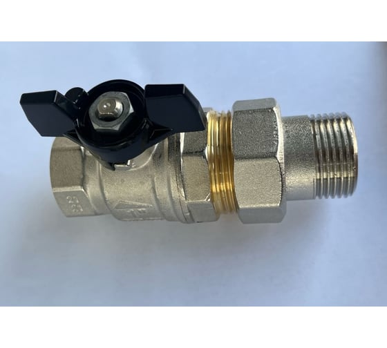 Шаровой кран ELSEN Strong T, 1", НВ, ручка-бабочка, с накидной гайкой EV10.3201