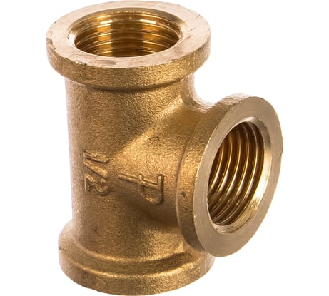 Равнопроходной тройник ELSEN ВВВ, 1/2", 1/2", 1/2", латунь, EBF07.12