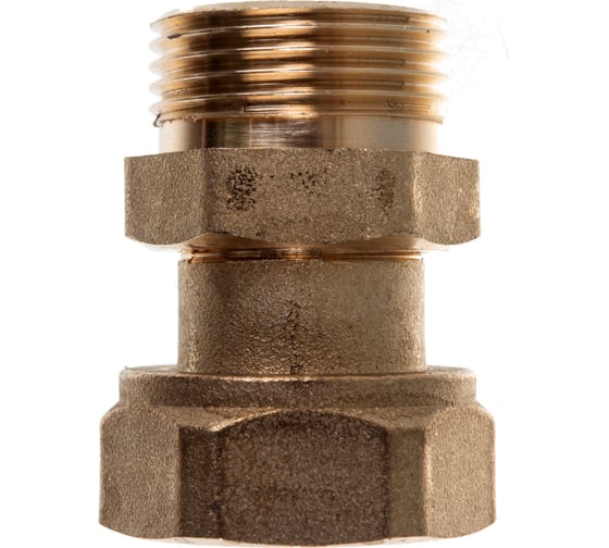 Сгон американка ELSEN прямой, НВ, 1/2", 1/2", латунь, с плоским уплотнением EBF26.12
