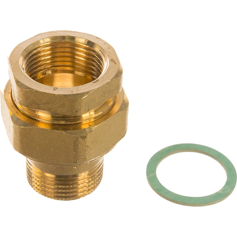 Сгон американка ELSEN прямой, НВ, 1\", 1\", латунь, с плоским уплотнением ...