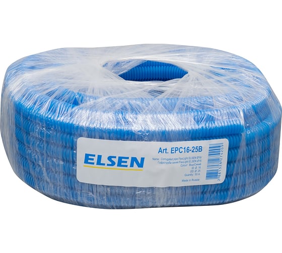 Гофротруба ELSEN FlexLight, диаметр 16 мм, наружный диаметр 25 мм, синяя, бухта 50 м EPC16-25B