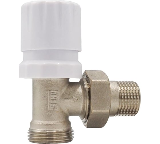 Терморегулирующий клапан для радиатора Rvc 1/2"х3/4" ЕК (и ручной) угловой без термоголовки 15744 1