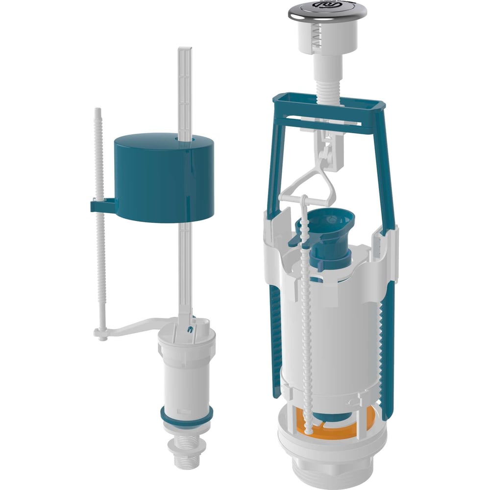 Арматура для смывного бачка Nova с функцией старт-стоп, с клапаном ...