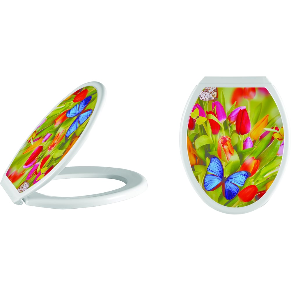 Сиденье для унитаза Nova с рисунком "тюльпаны" 2012.004 - выгодная цена ...