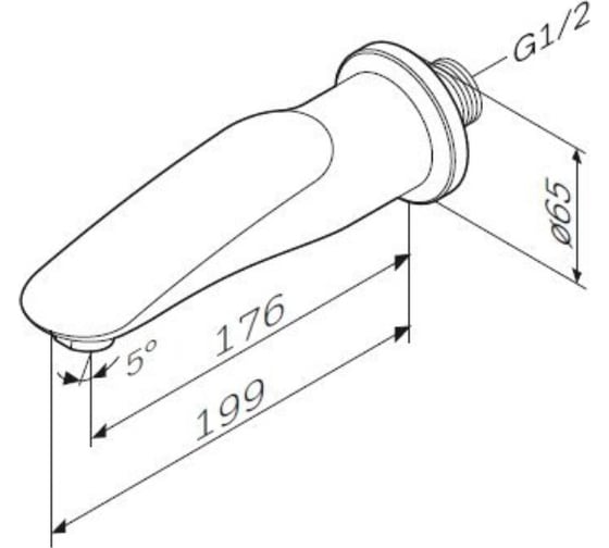 Излив на ванну AM.PM Sensation, хром F3070000