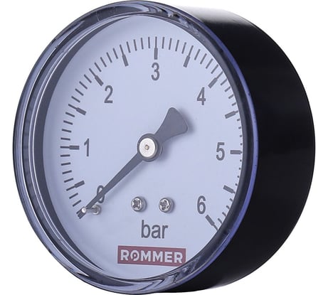 Манометр ROMMER аксиальный, корпус dn 63 мм 1/4" , 0...6 бар, кл.2.5 rim-0009-630608 RG00929SFN2LF2