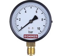 Манометр ROMMER радиальный корпус dn 50 мм 1/4" , 0...10 бар, кл.2.5 rim-0010-501008 RG00929SFN49FJ 29856818