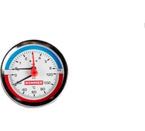 Термоманометр в комплекте с автоматическим запорным клапаном ROMMER аксиальный корпус dn 80 мм 1/2", 0...120c, 0-6 бар rim-0005-800615 RG00929SFHM8VF