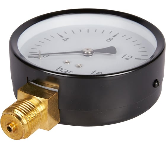 Манометр ROMMER радиальный rim-0010-101615 корпус dn 100 мм 1/2" , 0...16 бар, кл.2.5 RG00929SFN5F7O